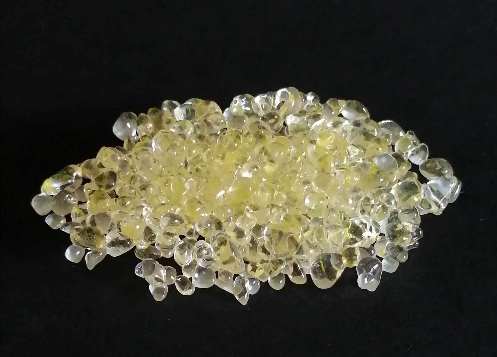 Yellow Oval Glass Brooch